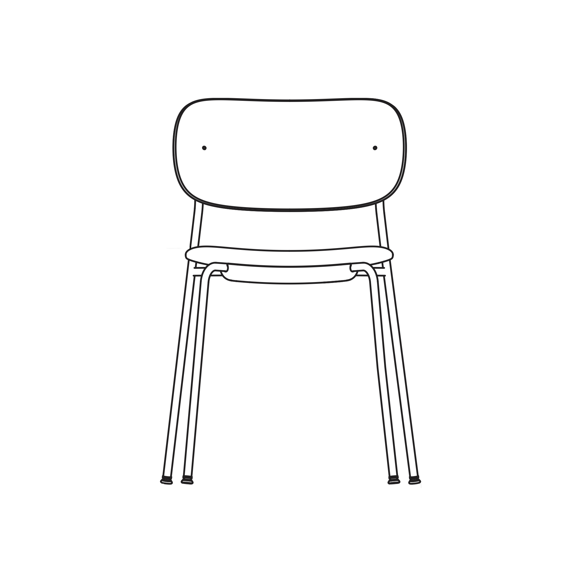 sans accoudoirs - dossier bois / assise rembourrée - Co Chair - Audo Copenhagen