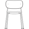 without armrests - wooden backrest + upholstered seat - Co chair - Audo Copenhagen