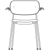 with armrests - wooden backrest + upholstered seat - Co chair - Audo Copenhagen