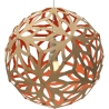 naturel/rouge - suspension Floral - David Trubridge