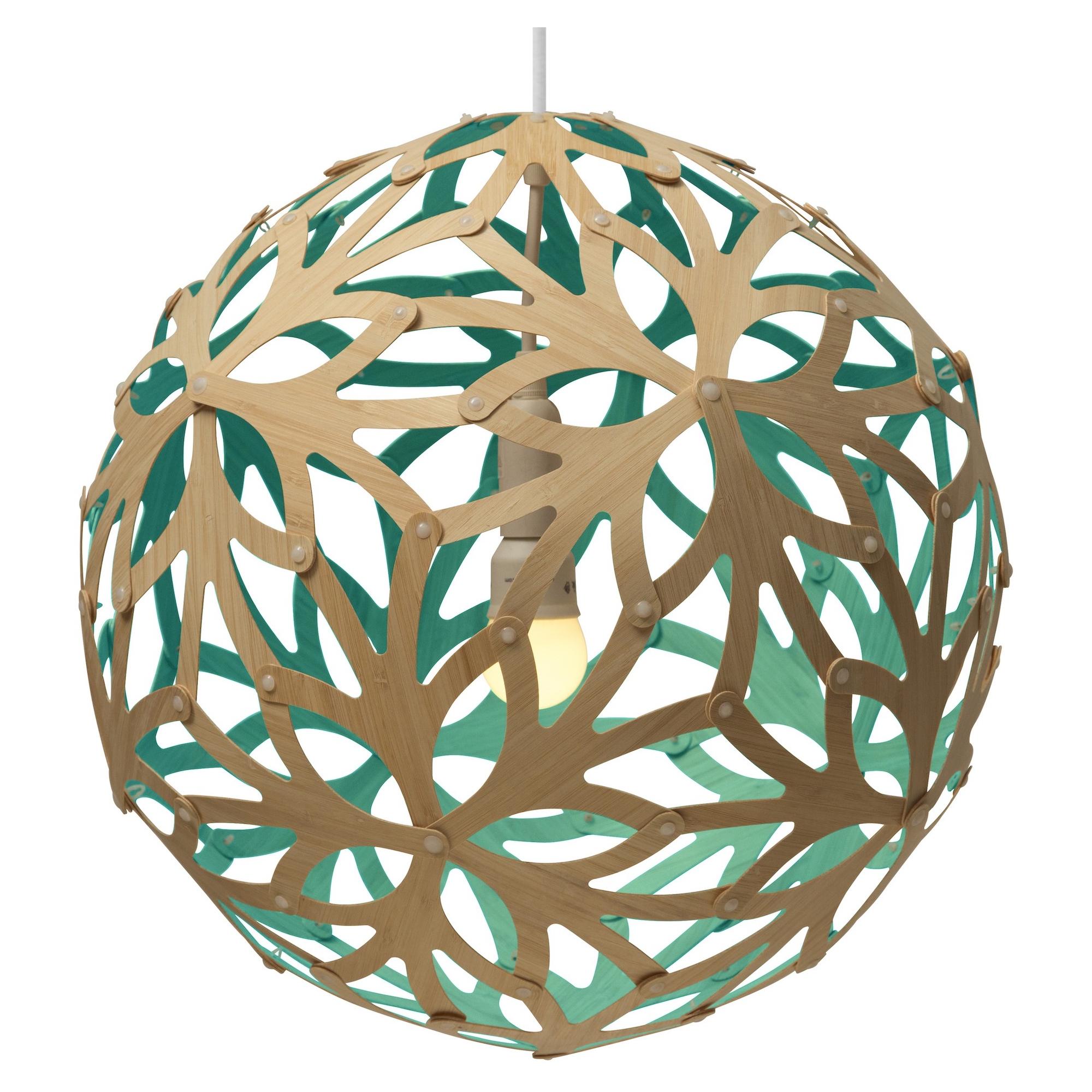 naturel/aqua - suspension Floral - David Trubridge