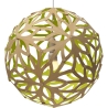 natural/lime - Floral pendant - David Trubridge