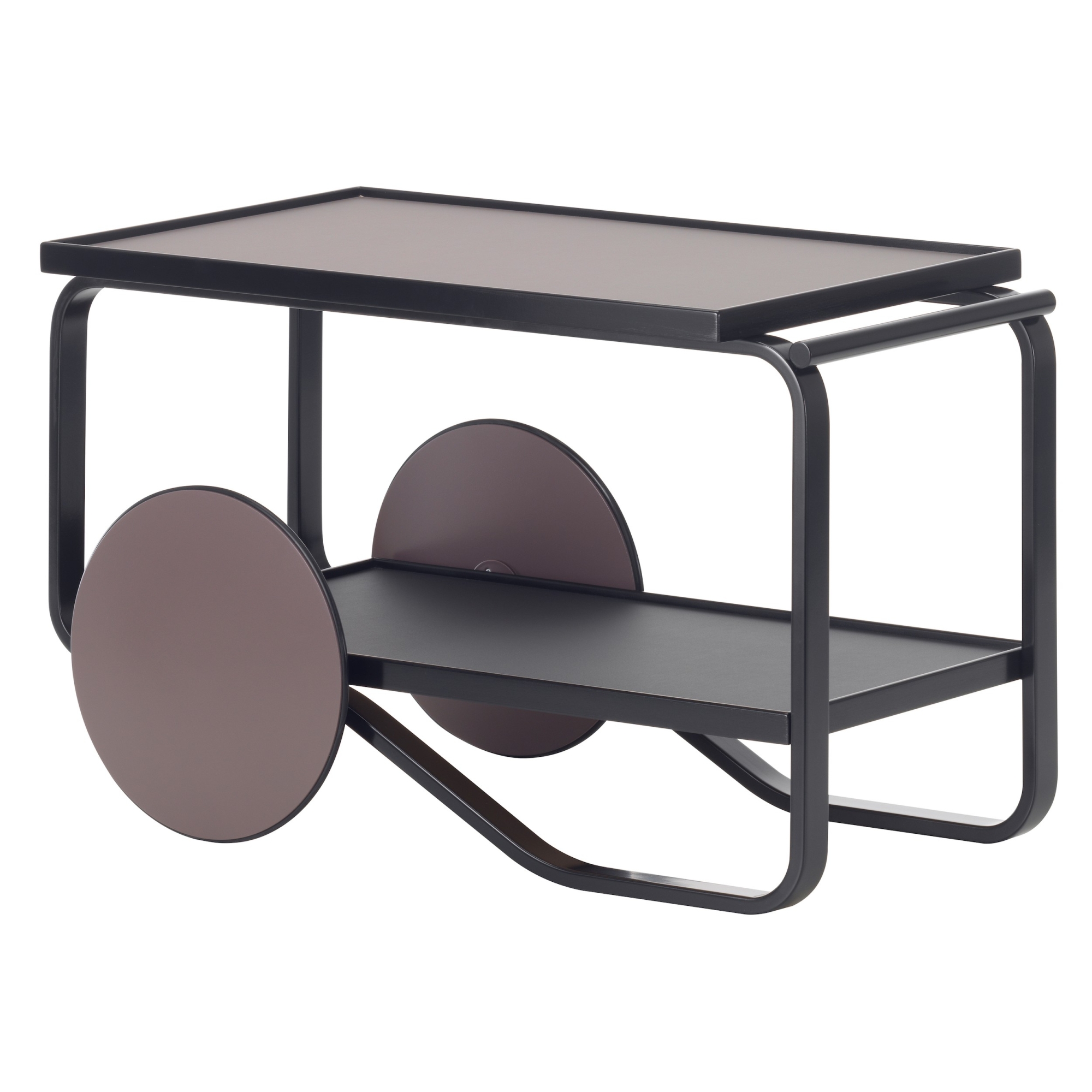 peat linoleum / bouleau noir - tea trolley 901 - Artek