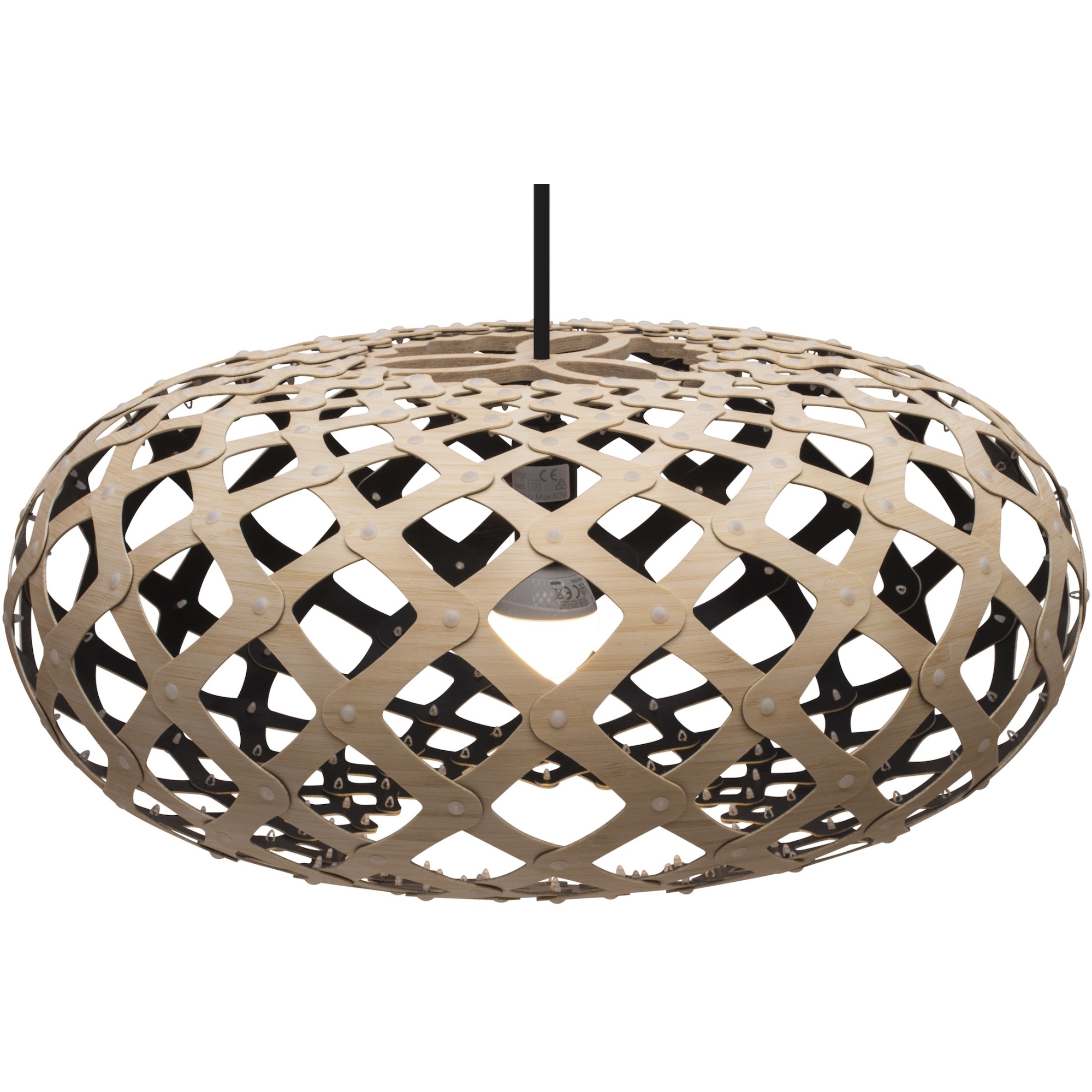 natural/black - Kina pendant - David Trubridge