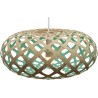 natural/aqua - Kina pendant - David Trubridge