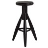 black lacquered oak - Rocket stool - Artek