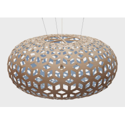 naturel/bleu - suspension Snowflake - David Trubridge