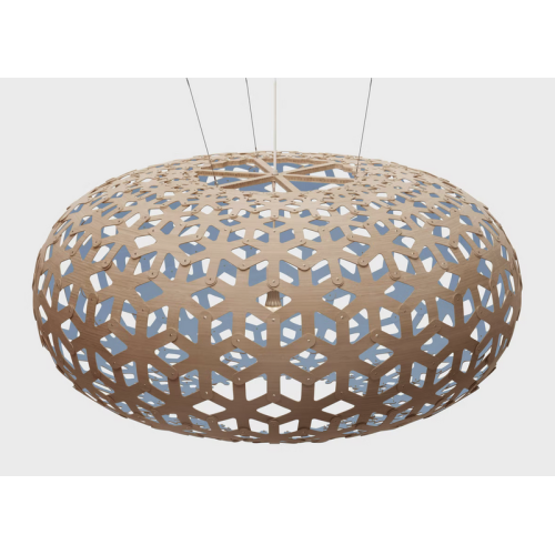 naturel/bleu - suspension Snowflake - David Trubridge