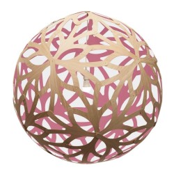 natural/pink - Floral pendant - David Trubridge