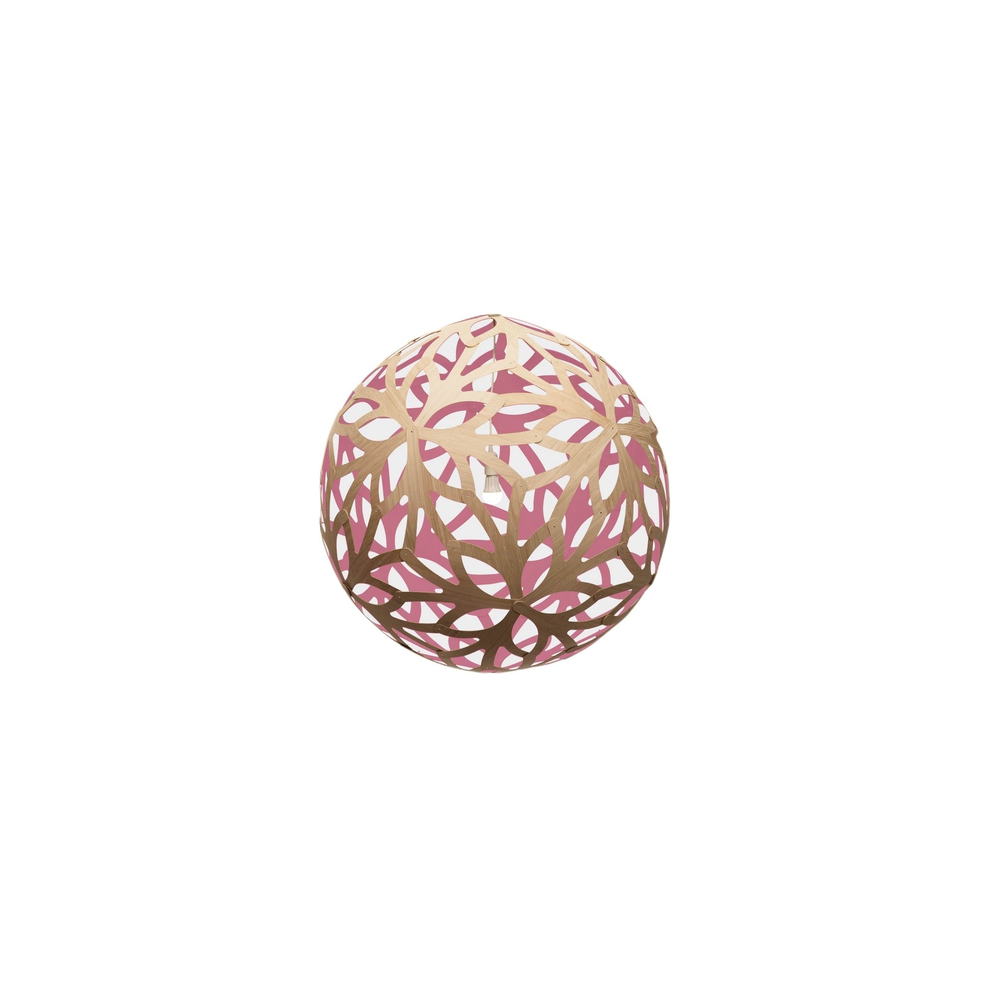 natural/pink - Floral pendant - David Trubridge