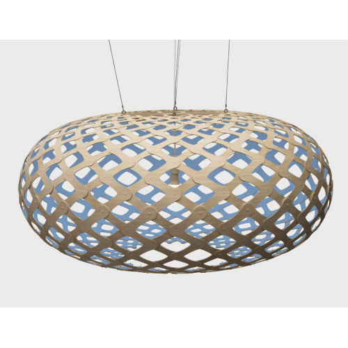 natural/blue - Kina pendant - David Trubridge