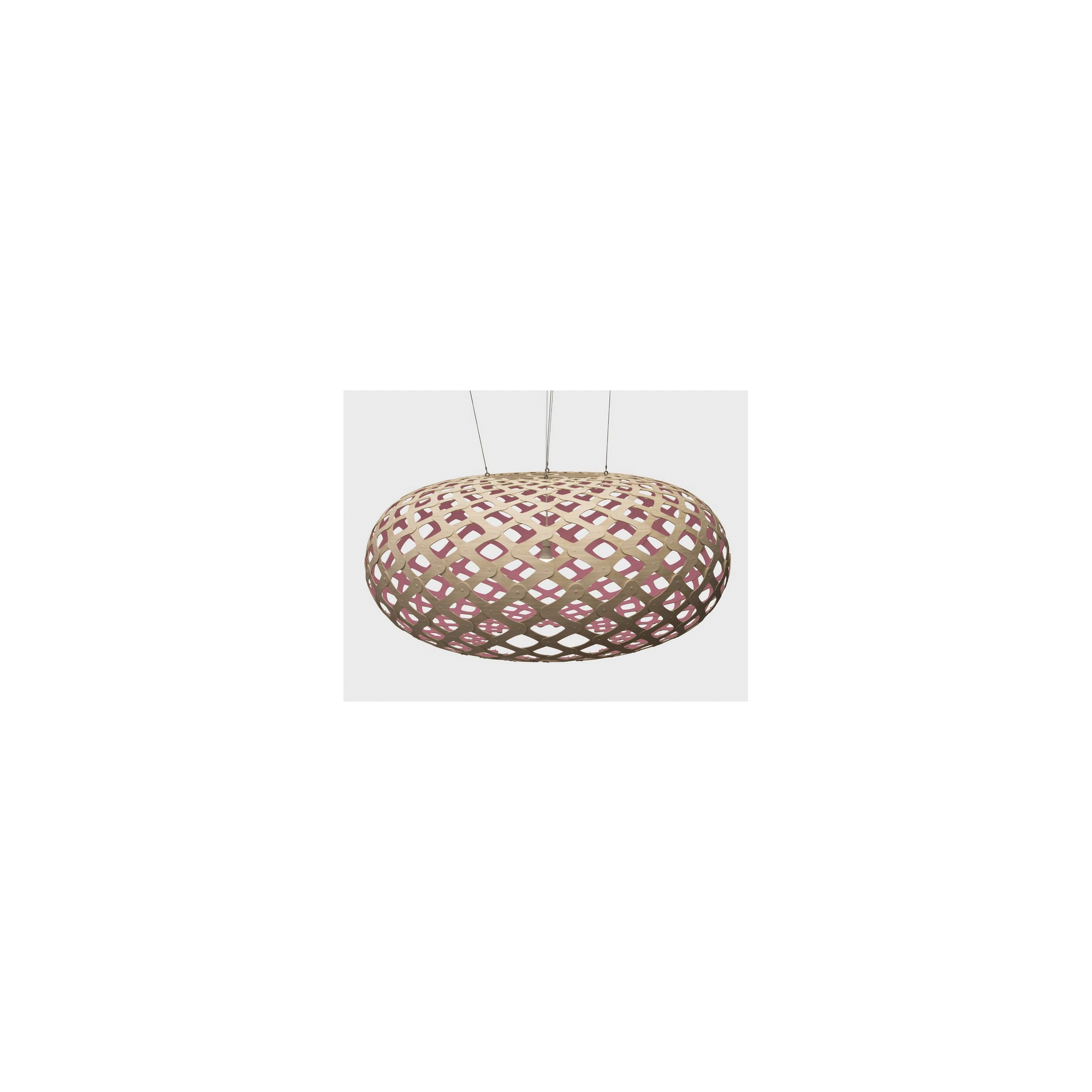 natural/pink - Kina pendant - David Trubridge