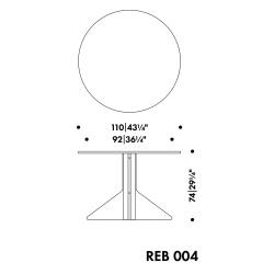 Ø110 cm - Table Kaari REB 004 - Artek