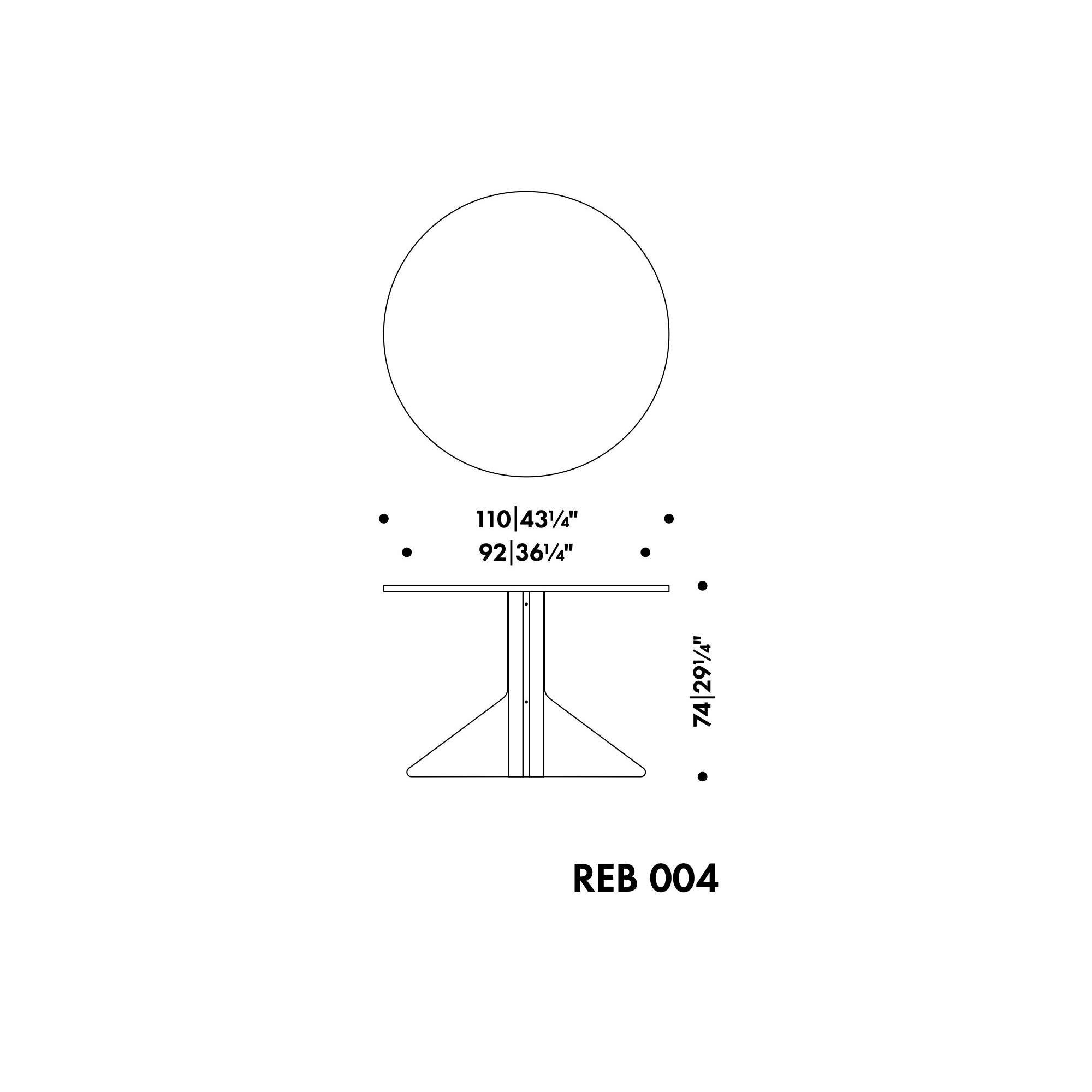 Ø100 cm - Kaari Table REB 004 - Artek