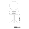 Ø80 cm - Table Kaari REB 003 - Artek