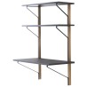 black lino / oak - REB 013 - Kaari shelf + desk - Artek