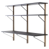 black linoleum / clear lacquered oak - REB 010 Kaari Shelf-Desk - Artek