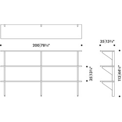 black / oak - REB 008 - Kaari shelf - Artek