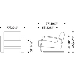 Fauteuil 400 "Tank" - Artek