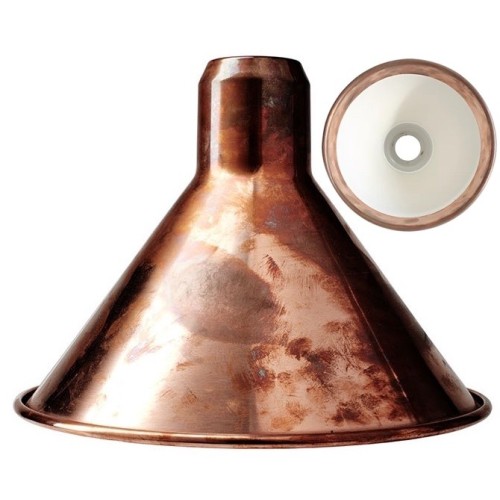 raw copper / white inside conic L - shade - DCW éditions