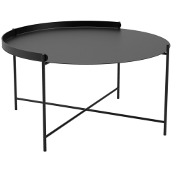 Edge table – Ø76 x H37cm – black – Houe