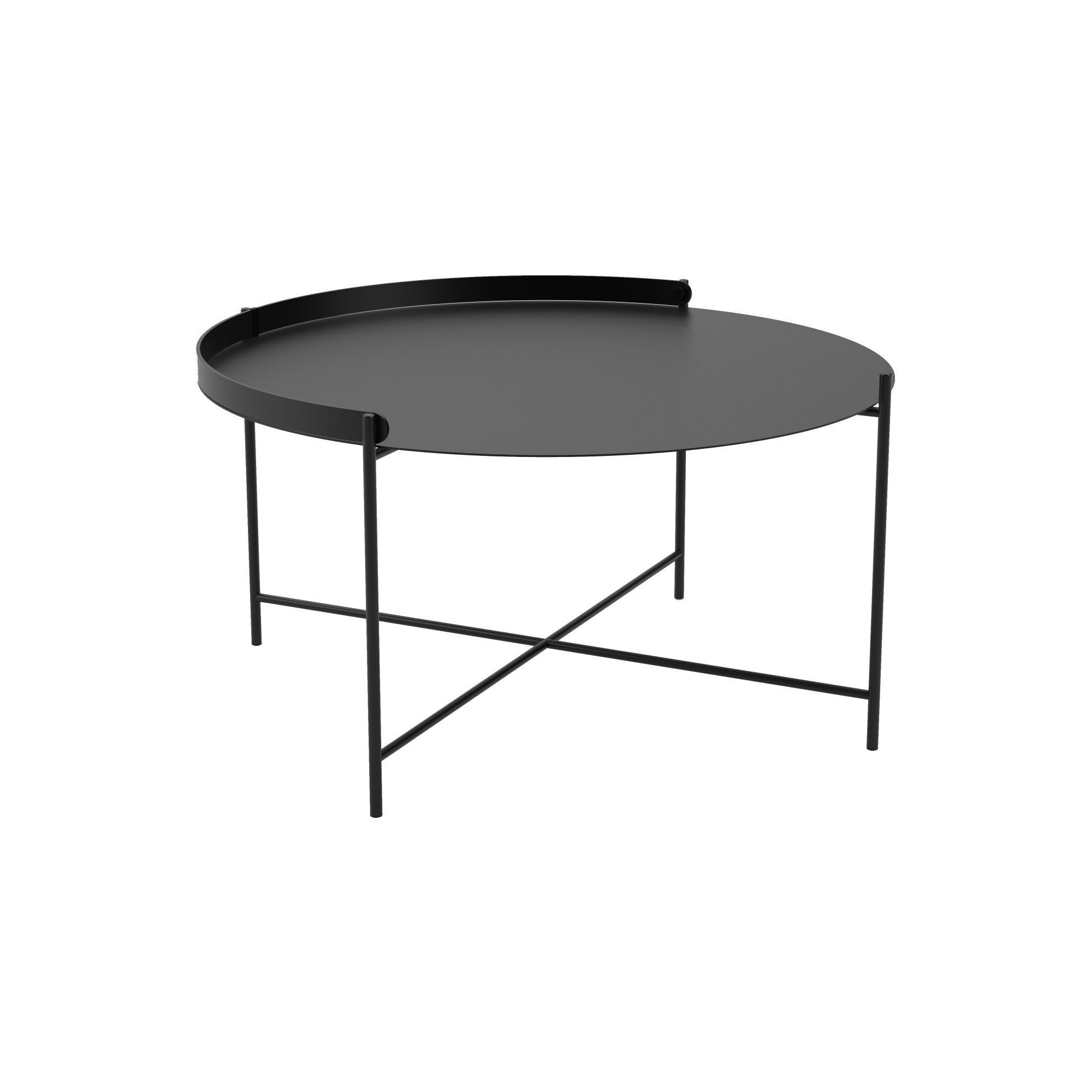 Edge table – Ø76 x H37cm – black – Houe