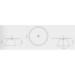 White - Ø70 cm - Eyelet table - Houe