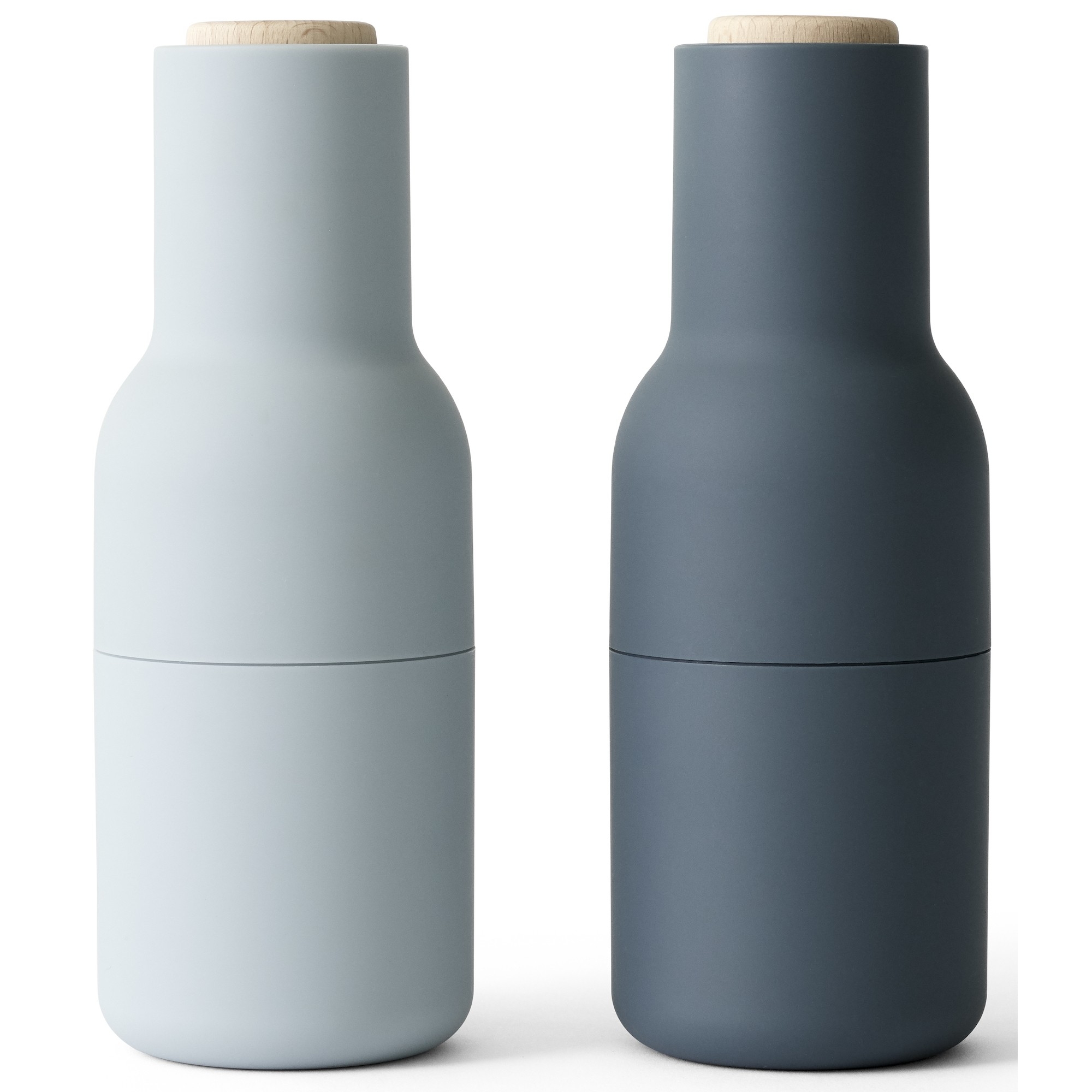 blue / beech lid - set of 2 Bottle Grinders - Audo Copenhagen