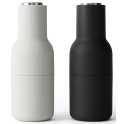 ash, carbon / steel lid - set of 2 Bottle Grinders - Audo Copenhagen