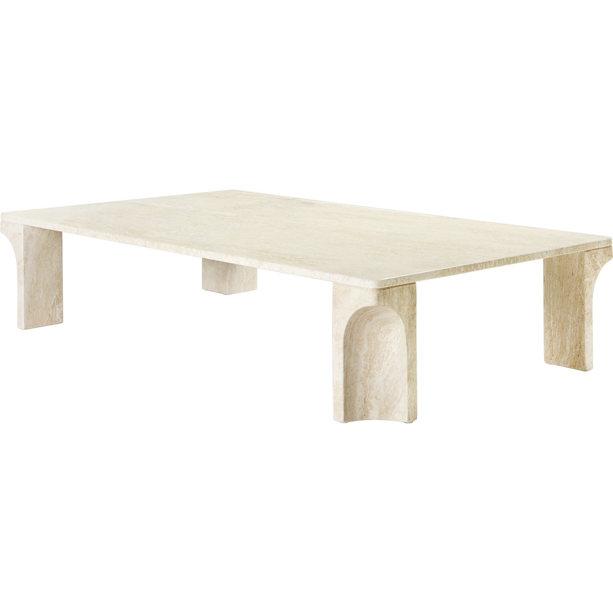 140 x 80 cm / neutral white – Doric coffee table - Gubi