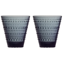 2 x tumblers 30cl Kastehelmi - dark grey - 1057030 - Iittala