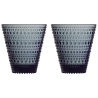 2 x tumblers 30cl Kastehelmi - dark grey - 1057030 - Iittala