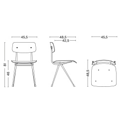 Result Chair (without armrest) – upholstered seat - HAY