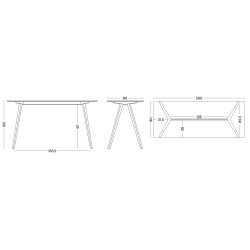 OUT OF STOCK - 200x80xH105cm - CPH30 Table - HAY