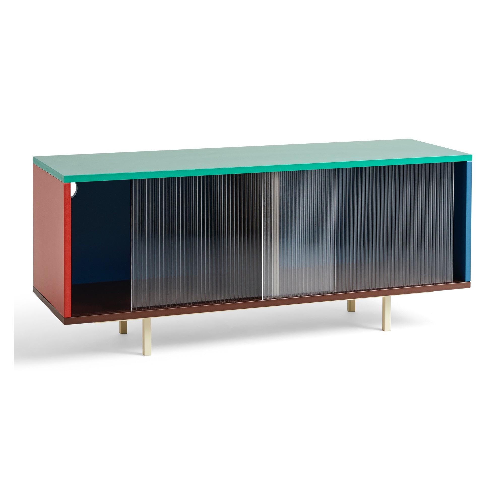 Colour Cabinet M – Multi, avec pieds, avec verre - HAY