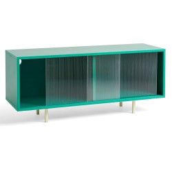 Cabinet M – Dark Mint, avec pieds, avec verre - HAY