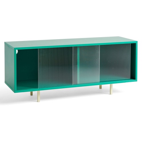 Cabinet M – Dark Mint, floor, with glass - HAY