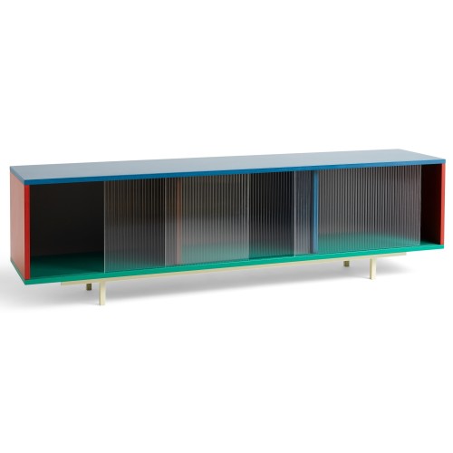 Colour cabinet L – Multi, avec pieds, avec verre - HAY