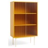 Colour cabinet Tall – Yellow, with glass - HAY