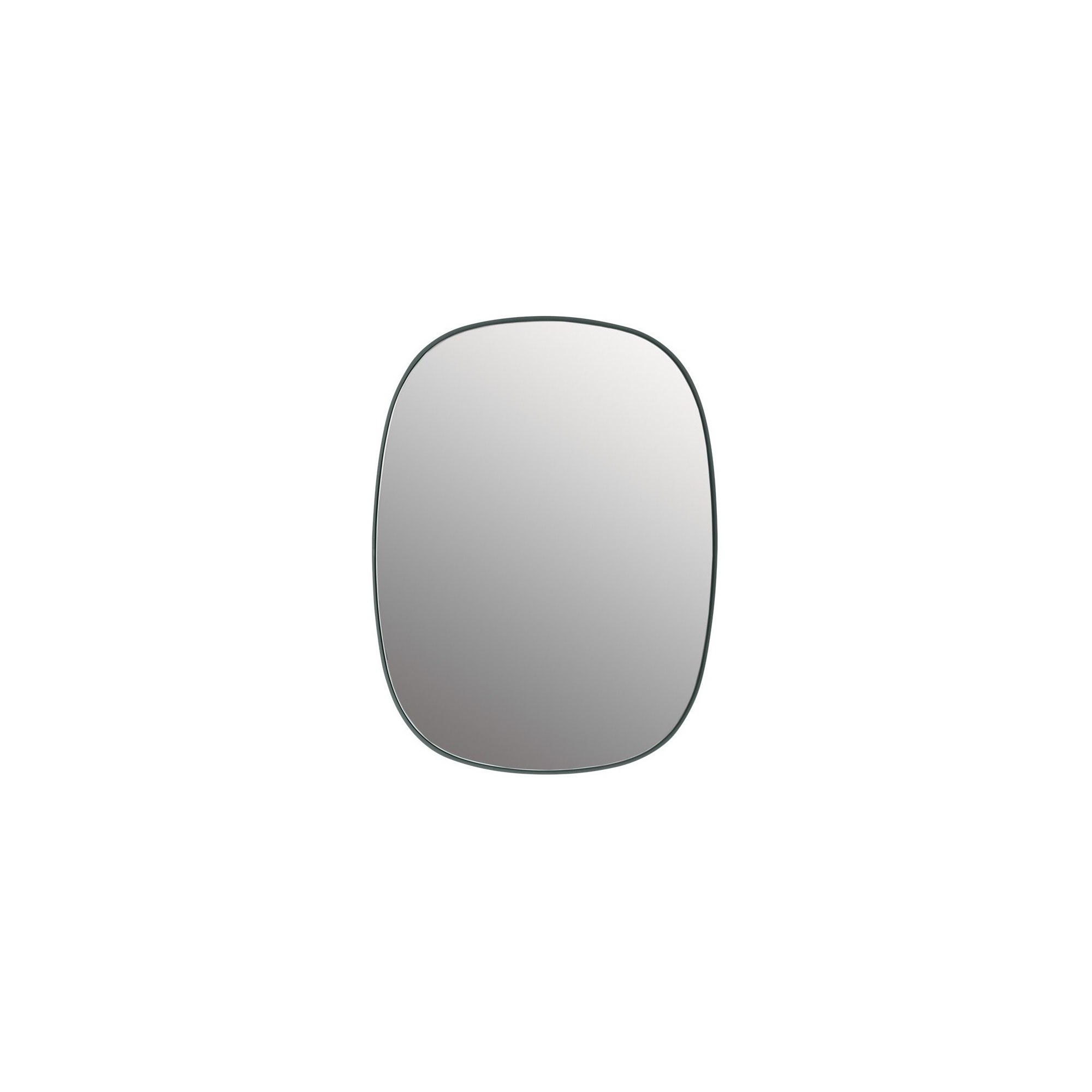 Dark Green / Clear, small - Framed Mirror - Muuto