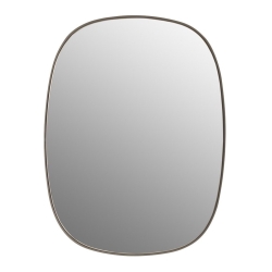 Taupe / clear, small - Framed Mirror - Muuto