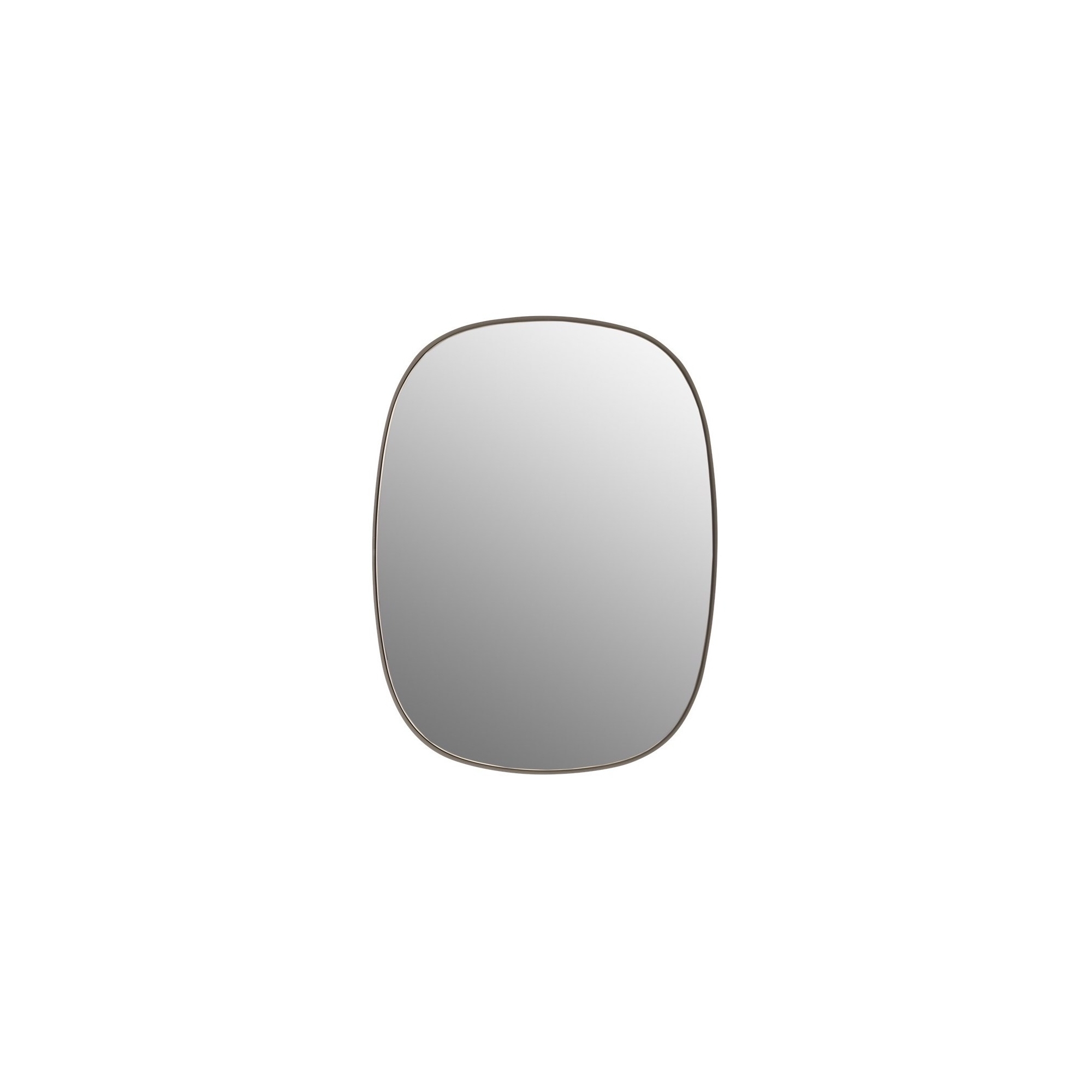 Taupe / clear, small - Framed Mirror - Muuto