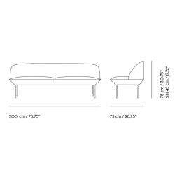 3-seater Oslo sofa - Muuto