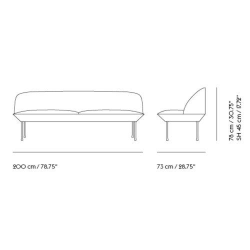 3-seater Oslo sofa - Muuto