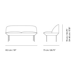 2-seater Oslo sofa - Muuto