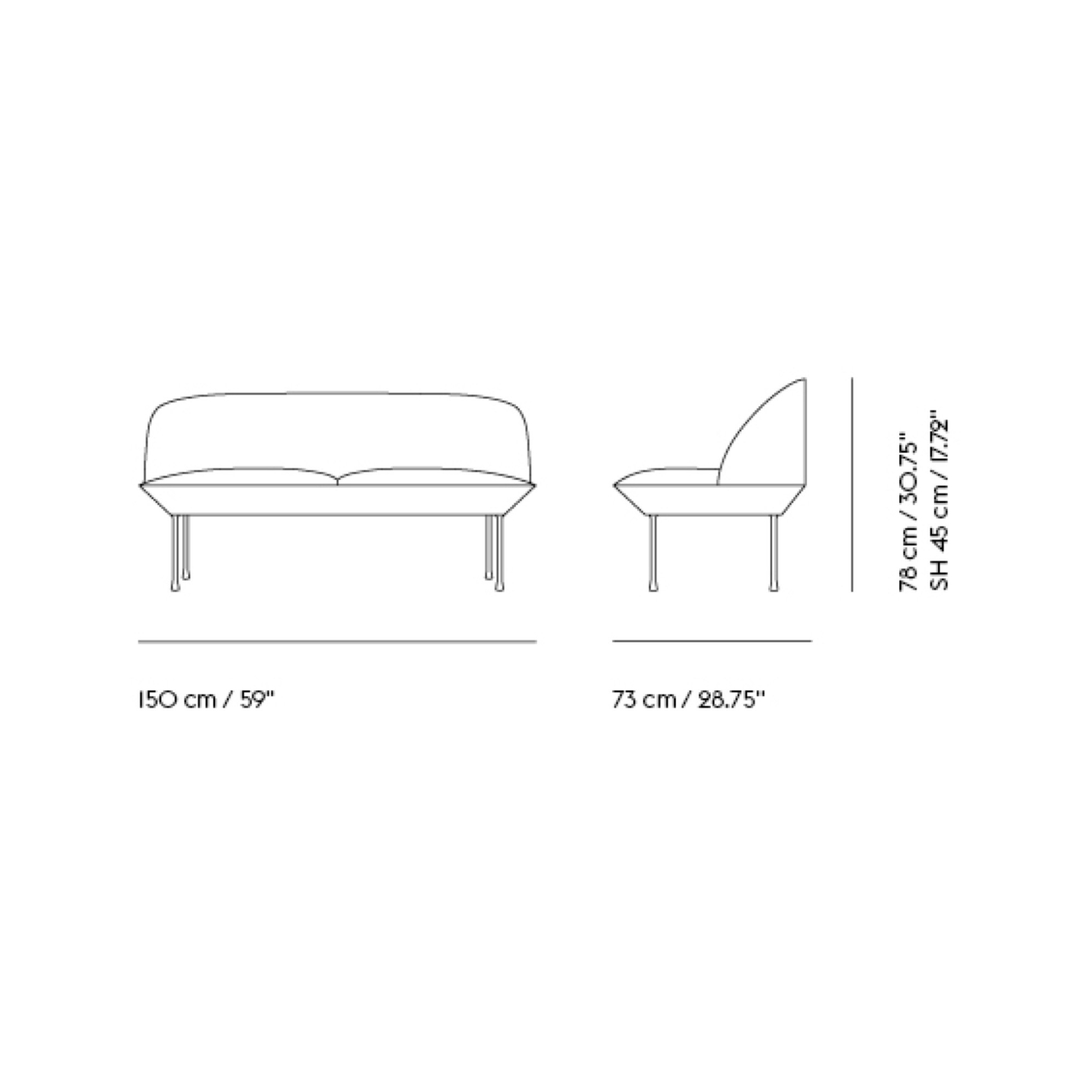 2-seater Oslo sofa - Muuto