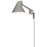 NJP wall lamp short arm – Light grey - Louis Poulsen