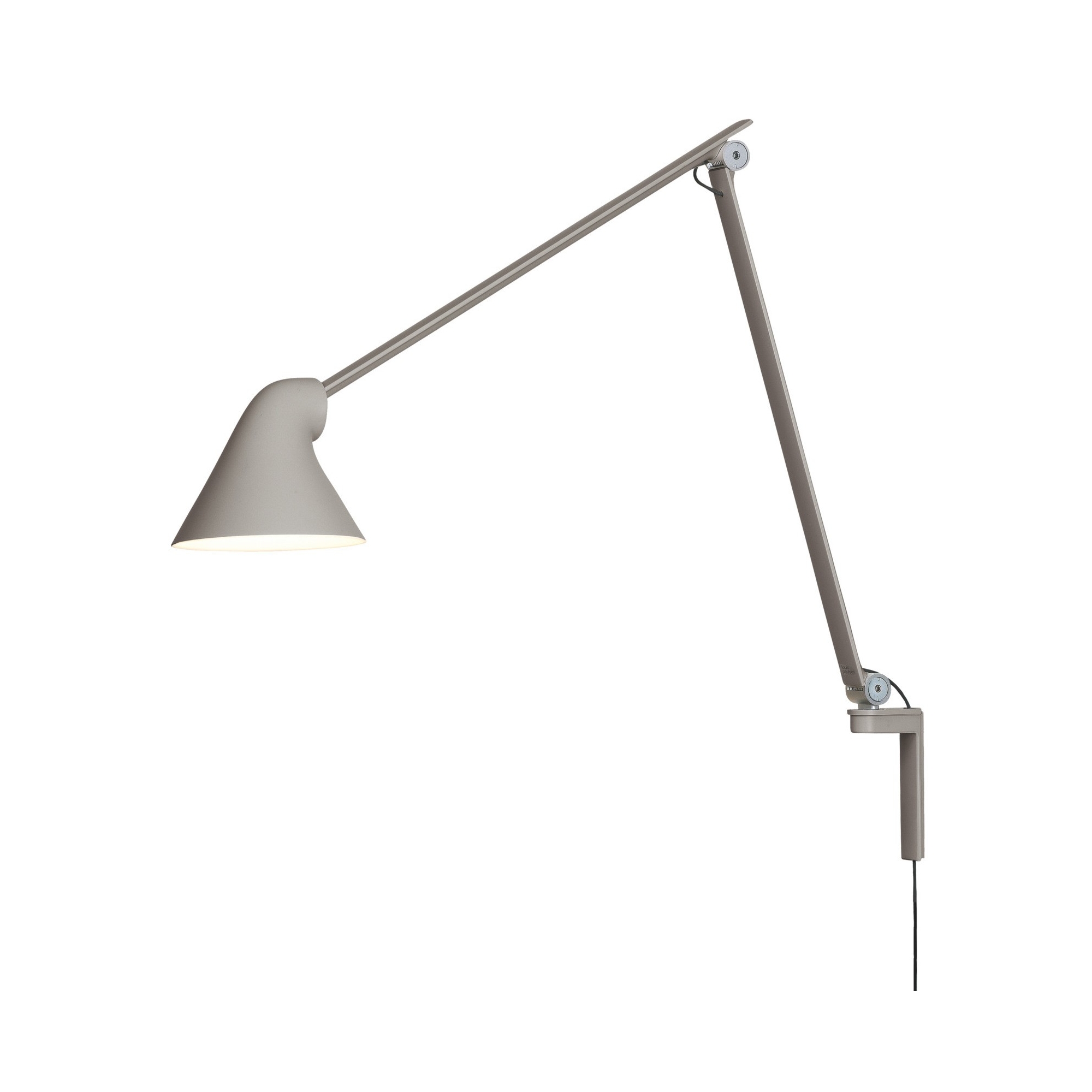 NJP wall lamp long arm – Light grey - Louis Poulsen