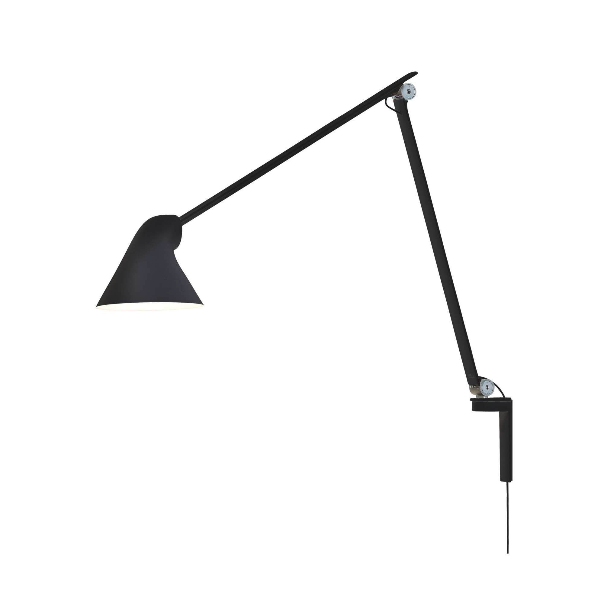 NJP wall lamp long arm – Black - Louis Poulsen