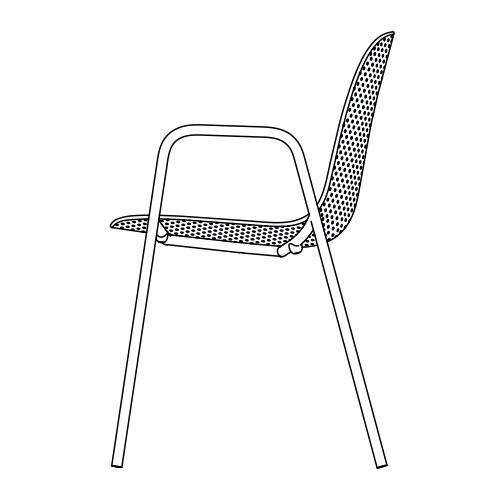 with armrests - 13Eighty chair - HAY